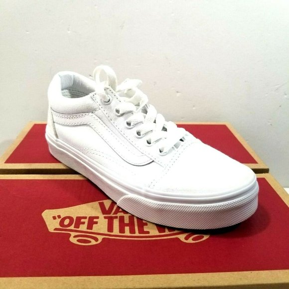 Vans Kids Old Skool True White Size 1.5 - Picture 2 of 7